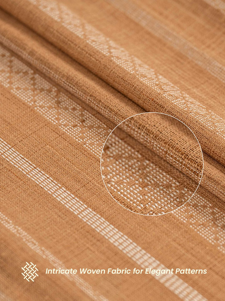 URBAN SPACE Pink 2 Pieces Striped Sheer Window Curtain