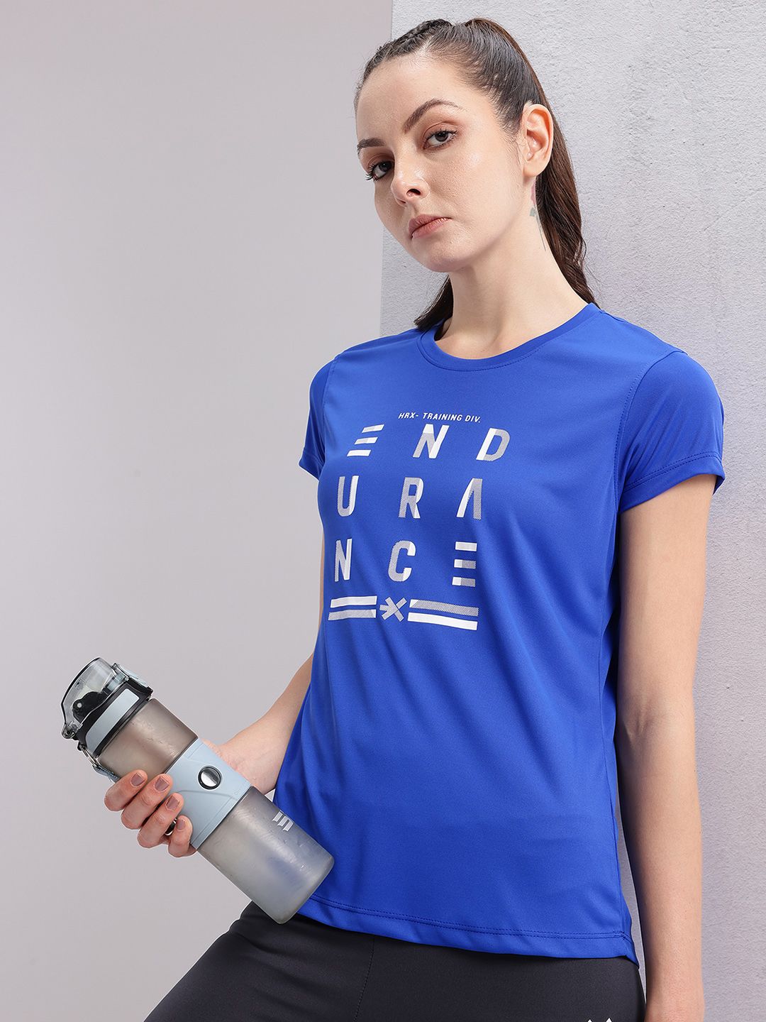HRX by Hrithik Roshan Typography Printed Training T-shirt