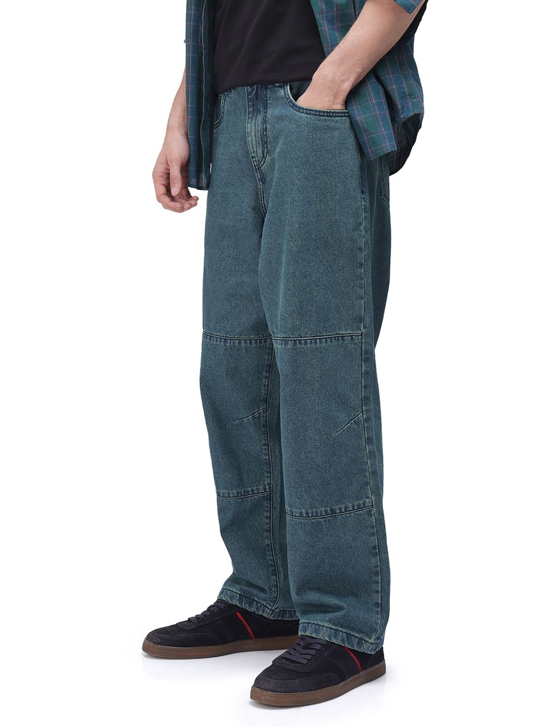 RARE RABBIT Men Comfort Low Distress Light Fade Stretchable Jeans