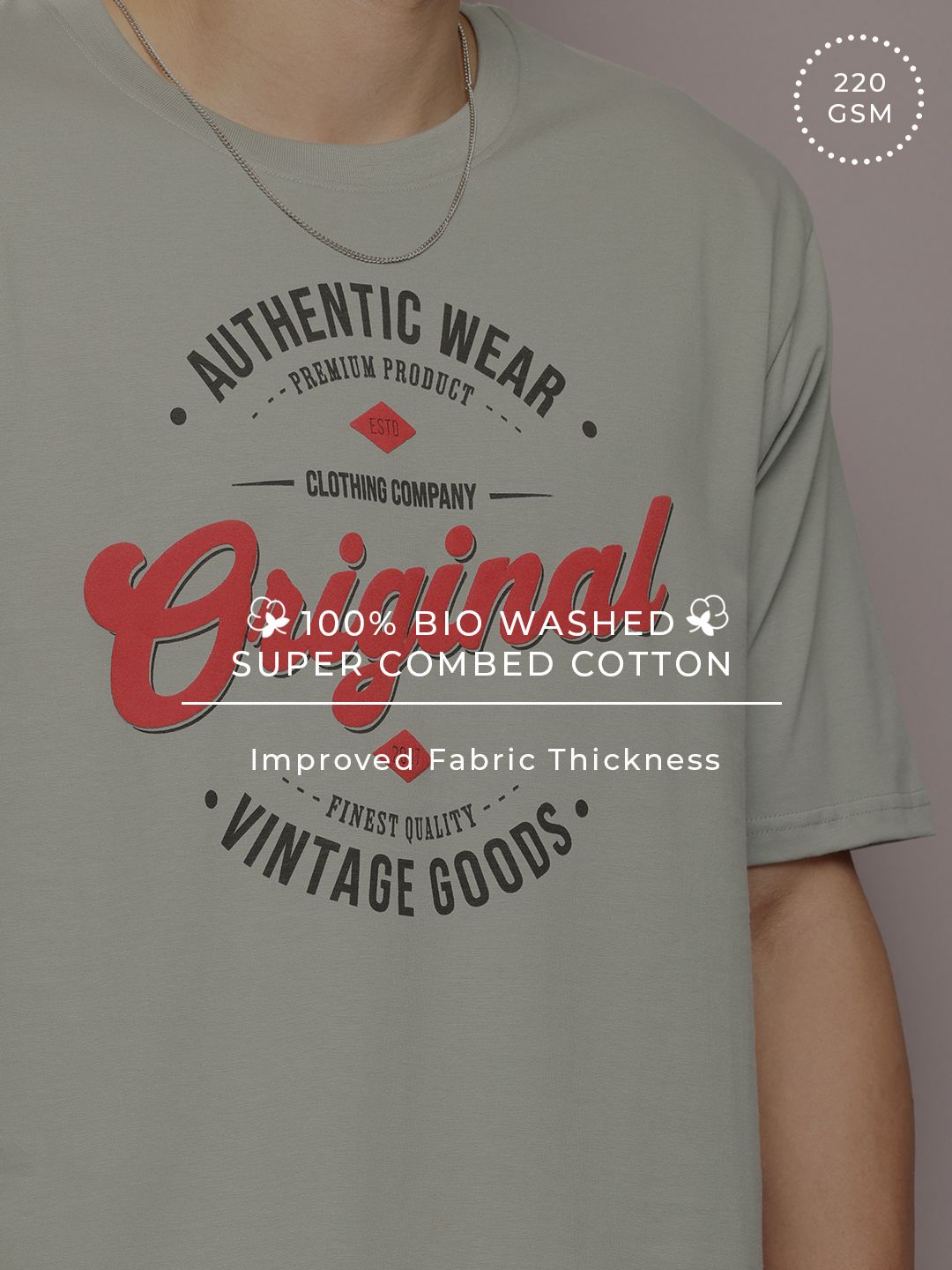 DILLINGER Men Graphic Printed Embossed Oversized T-shirt