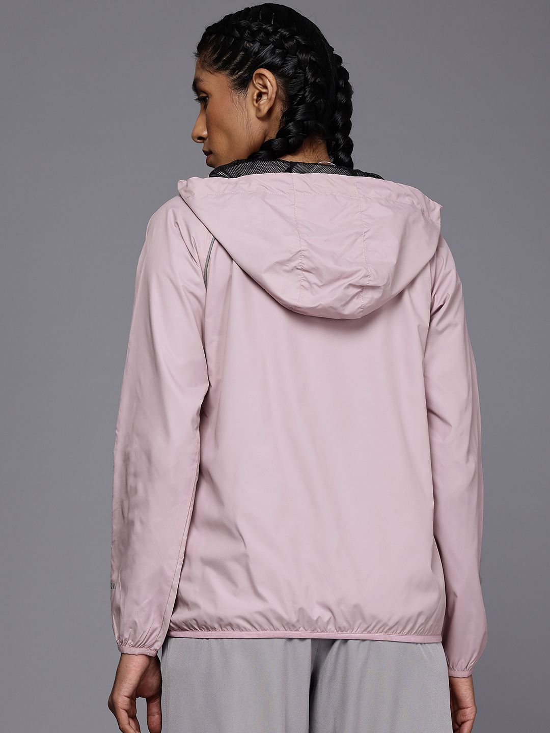 HRX by Hrithik Roshan Rapid-Dry Antimicrobial Running Hooded Sporty Jacket