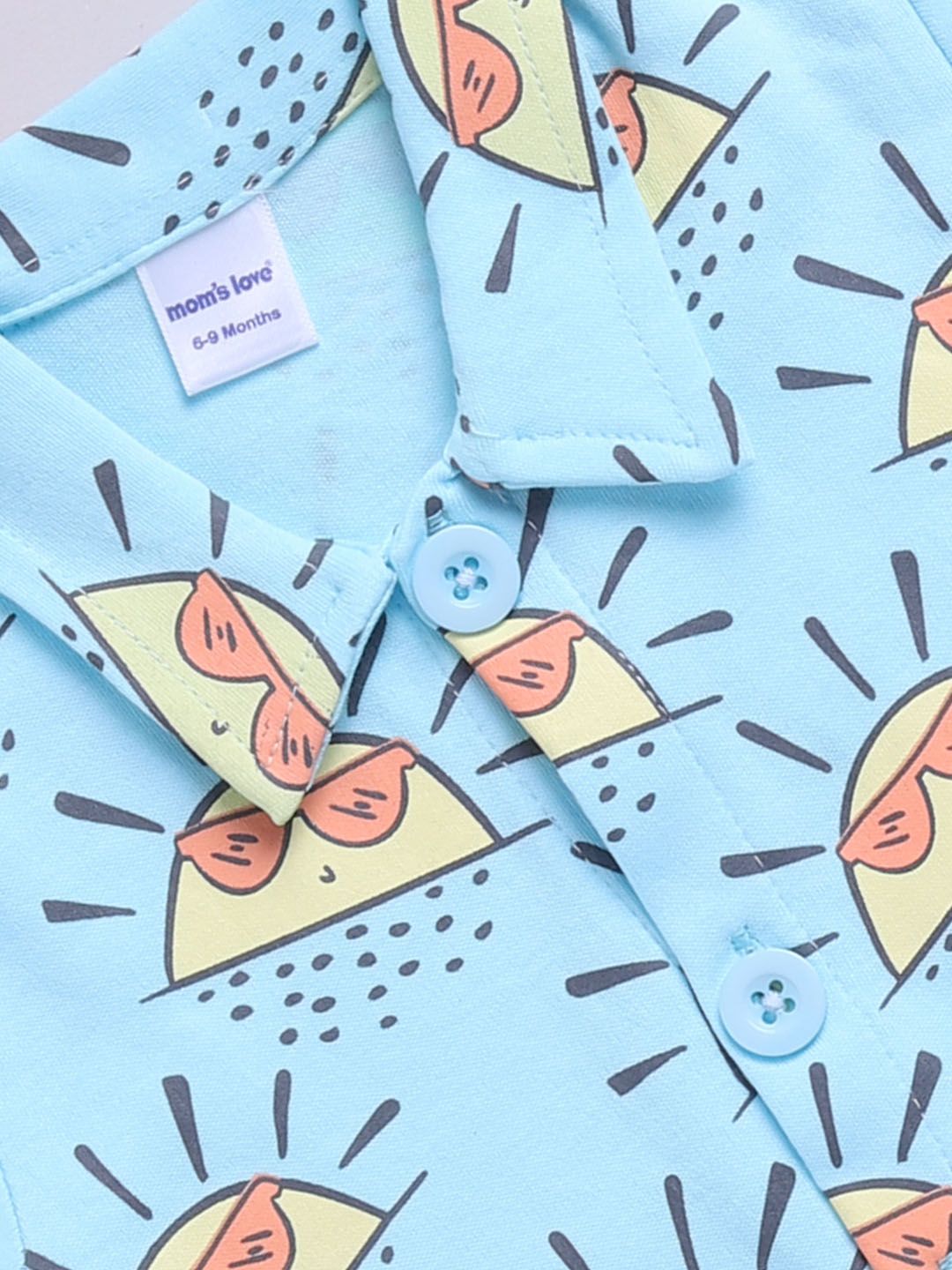 Moms Love Infant Boys Conversational Printed Pure Cotton Clothing Set