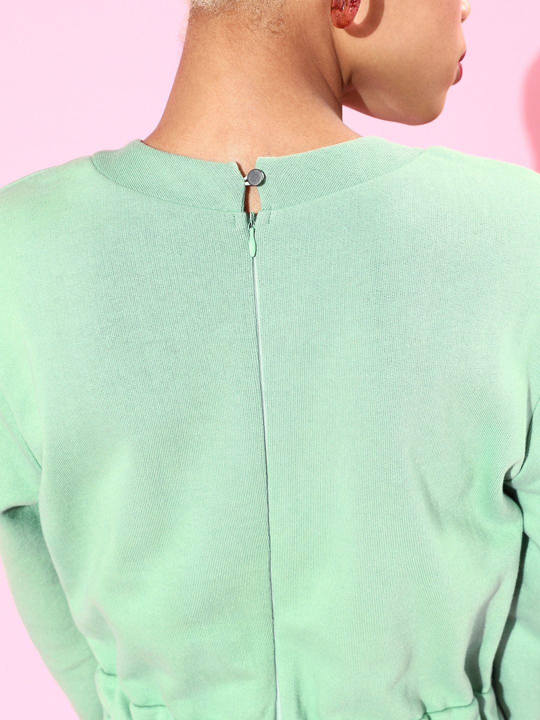 Athena Green Jumpsuit with Drawstring