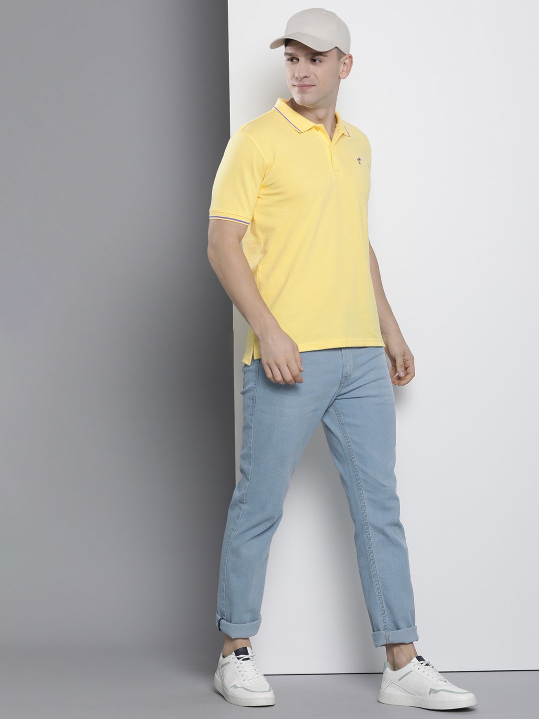 The Indian Garage Co Men Solid Polo Collar T-shirt