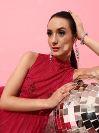 STREET 9 Women Gorgeous Fuchsia Solid Dress