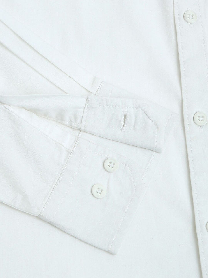 Thomas Scott Plus Size Classic Spread Collar Pure Cotton Casual Shirt