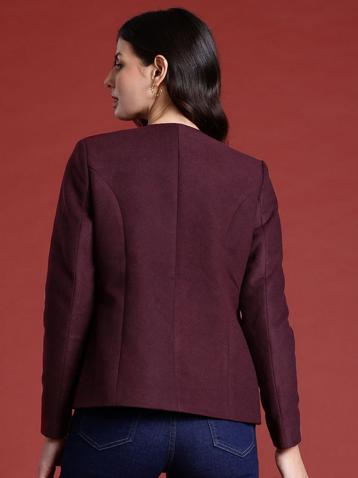 all about you Single Breasted Mandarin Collar Regular Fit Blazer