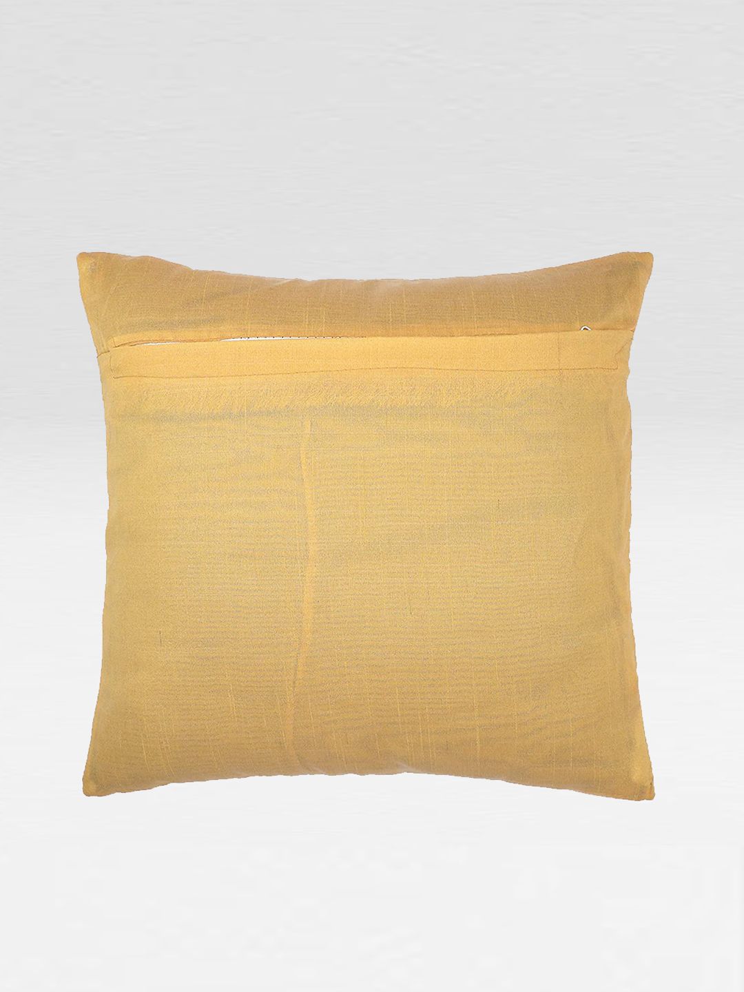STITCHNEST Set of 2 Yellow & Black Set of 2 Ethnic Motifs Square Cushion Covers
