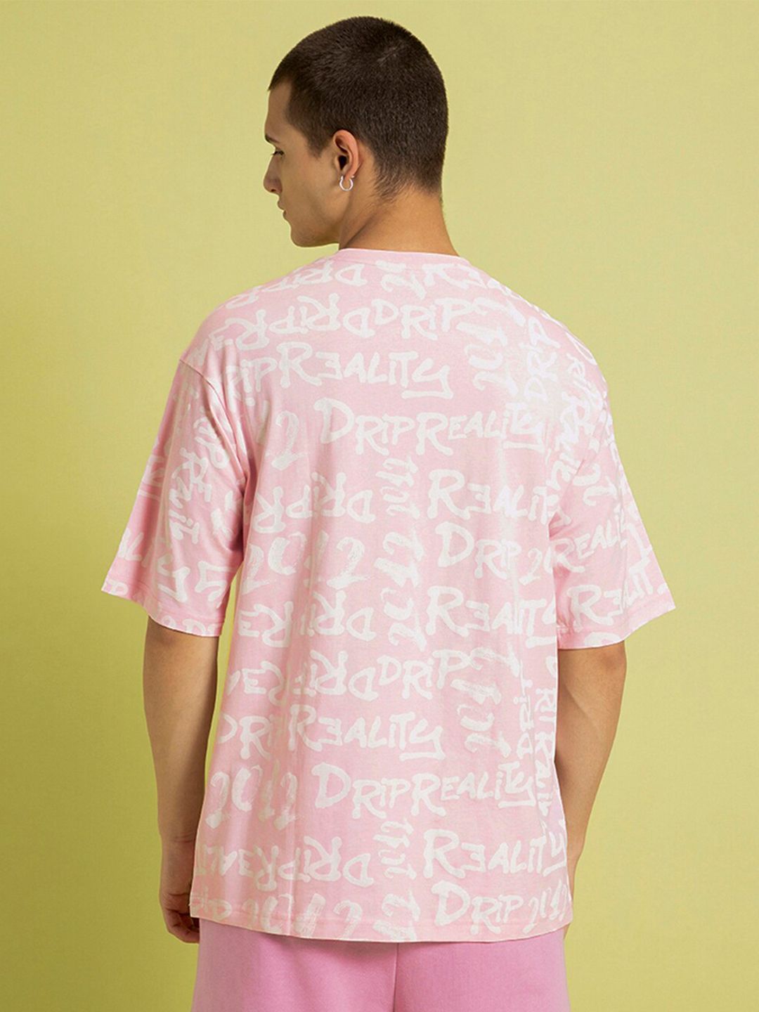 Bewakoof Typography Print Oversized Pure Cotton T-shirt