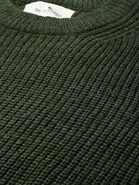 Mr Bowerbird Men Olive Green Solid Pullover Sweater
