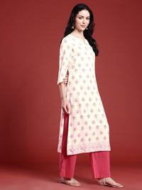 Anouk Floral Printed Straight Kurta
