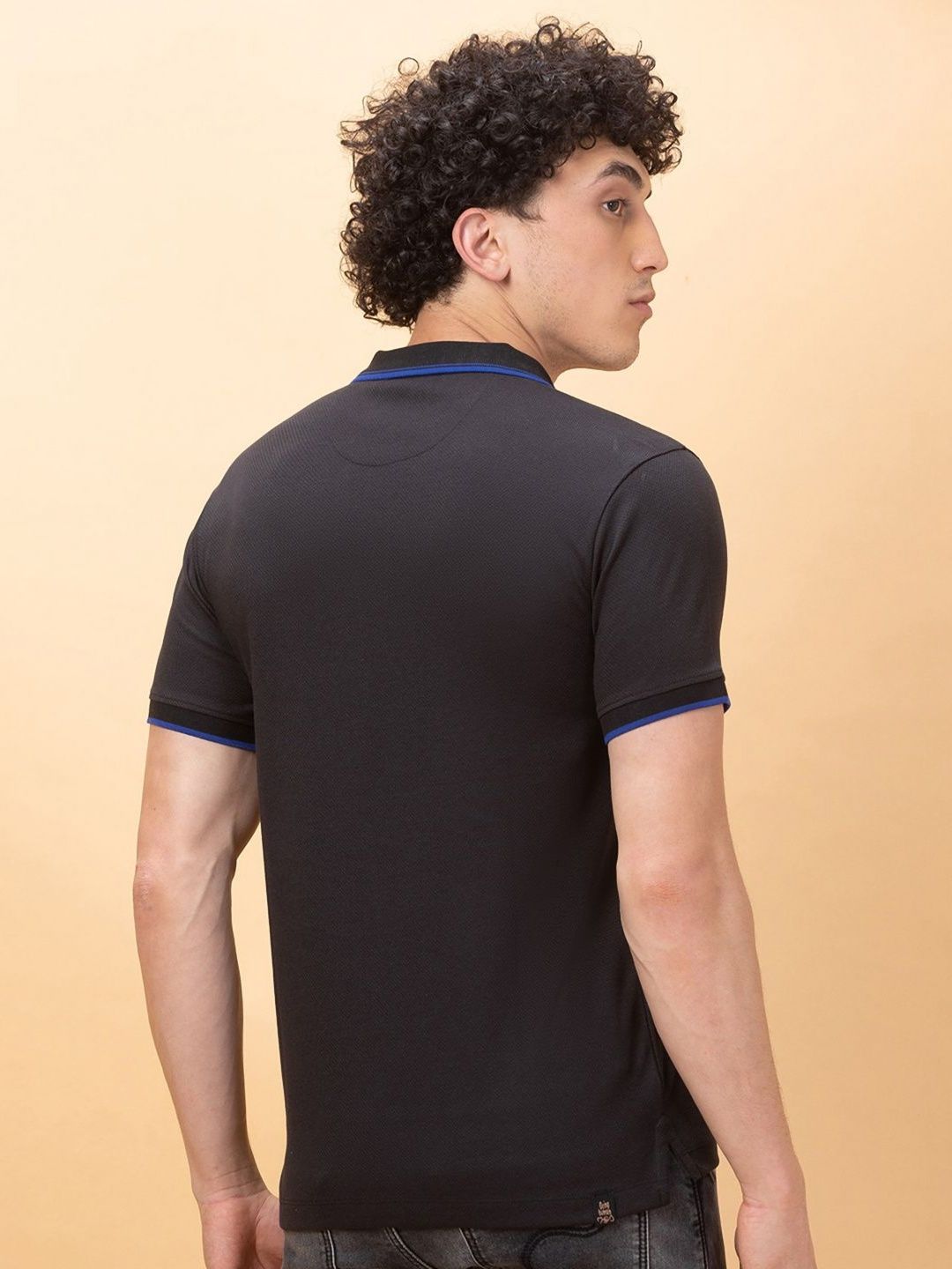 Being Human Men Polo Collar Applique T-shirt