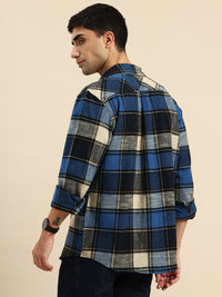 Being Human Checked Drop-Shoulder Sleeves Pure Cotton Casual Shirt