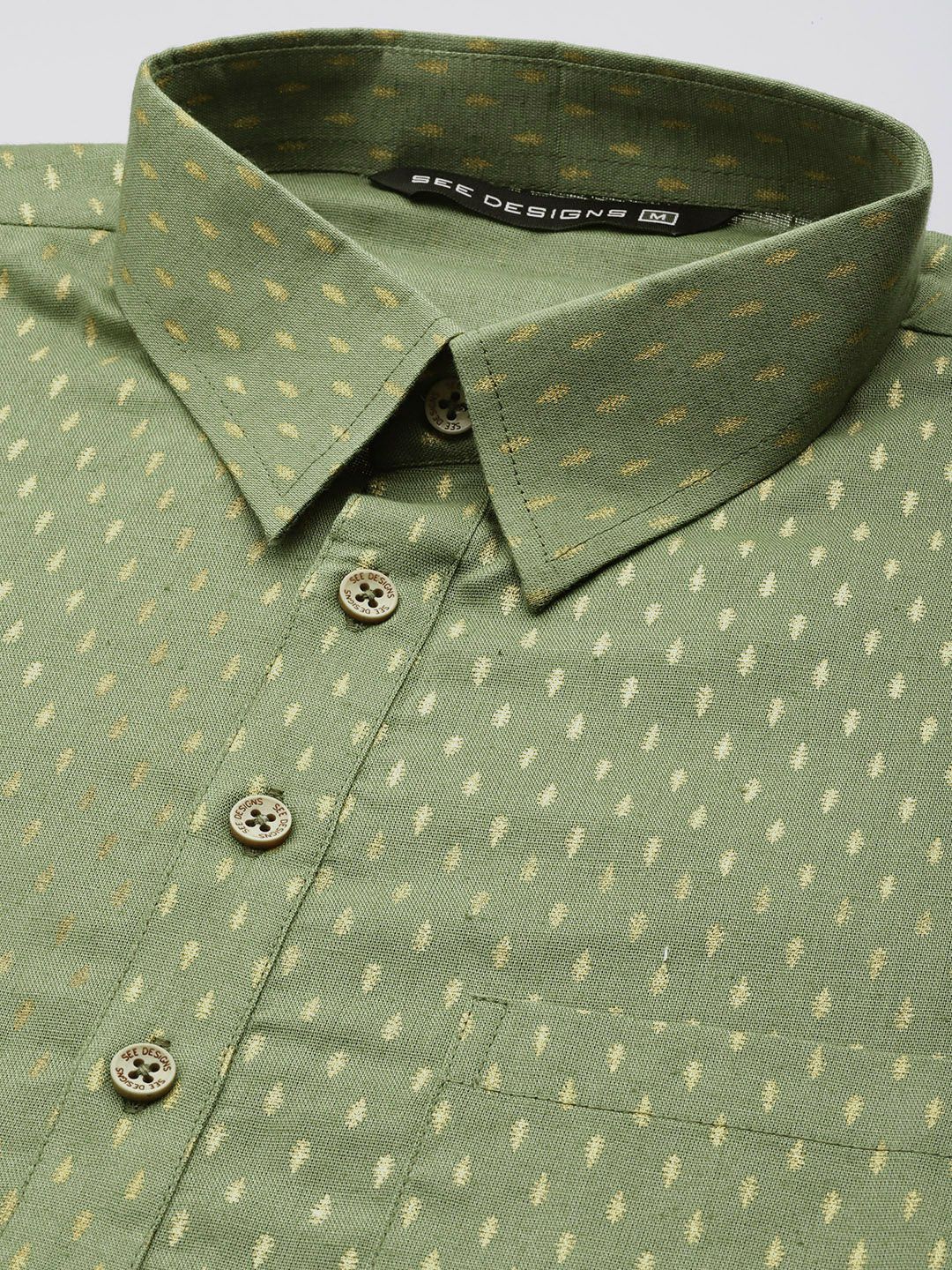 See Designs Floral Regular Pure Cotton Kurta With Pyjamas