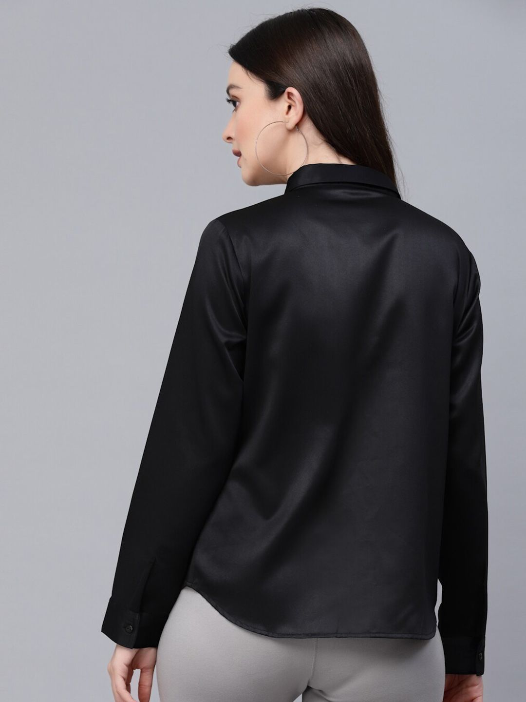 Style Quotient Satin Finish Spread Collar Formal Shirt