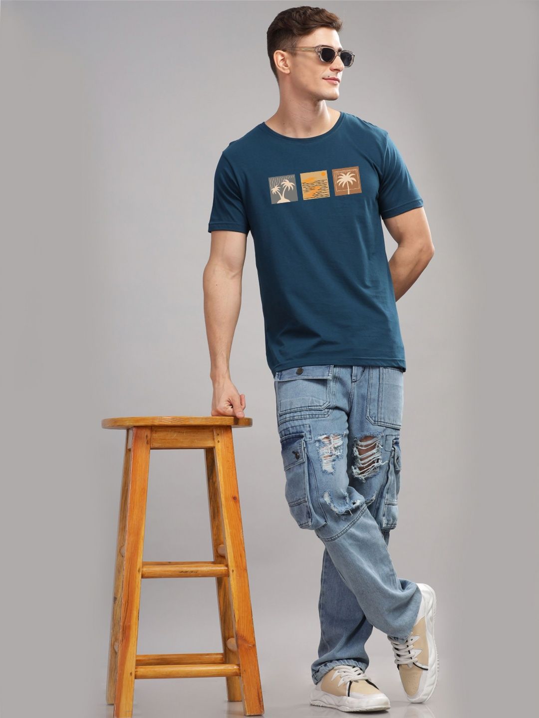 ADRO Men Printed T-shirt
