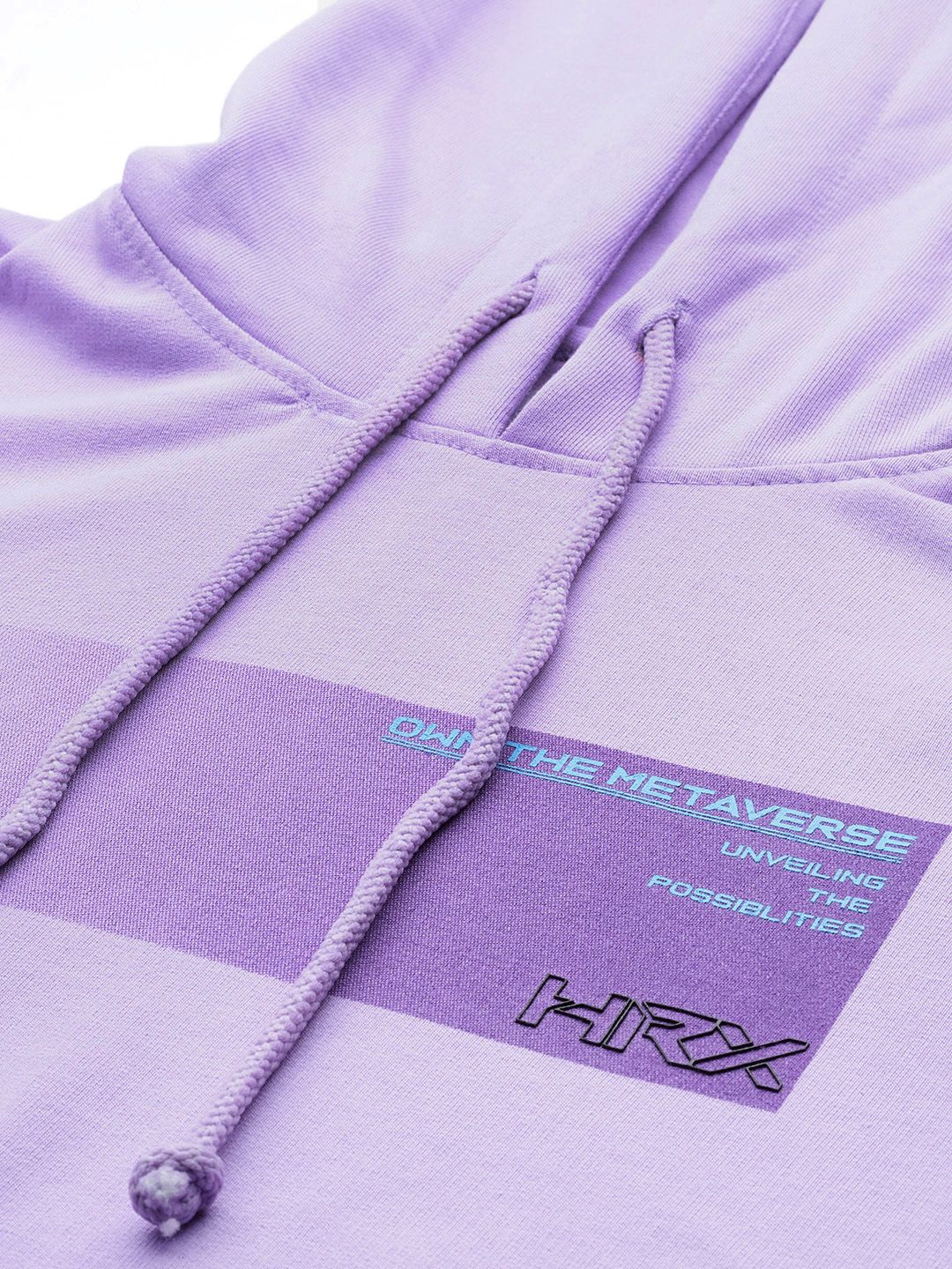 HRX by Hrithik Roshan Printed Hooded Cropped Lifestyle Sweatshirt