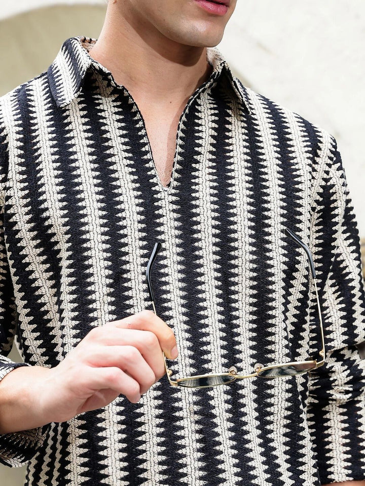 Baju Kasual Bercetak Klasik Lelaki Eszett