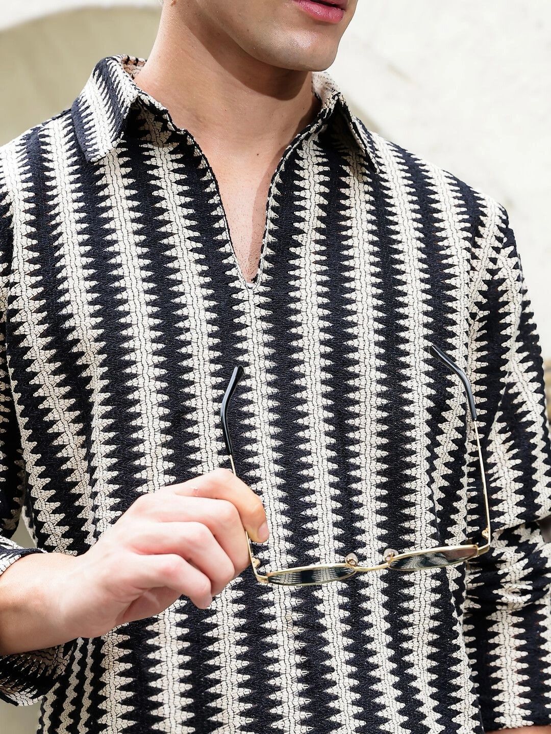 Baju Kasual Bercetak Klasik Lelaki Eszett
