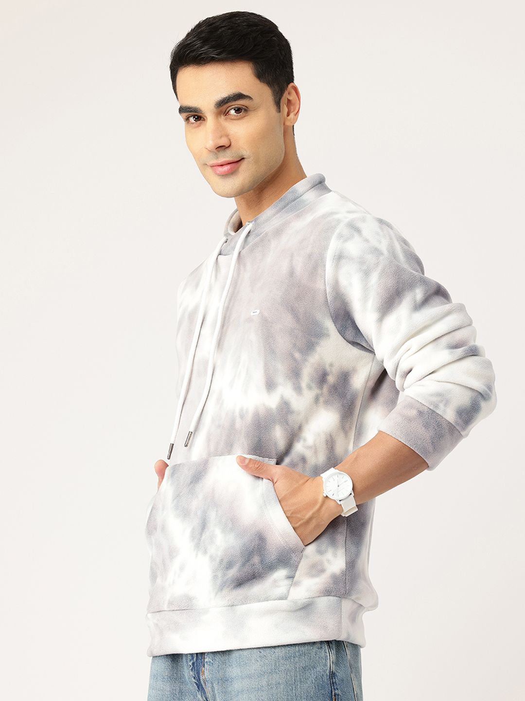 Monte Carlo Round Neck Printed Fleece Sweatshirt