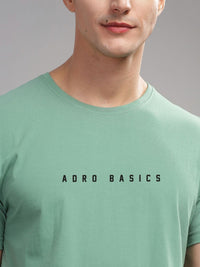 ADRO Men Typography Printed Raw Edge T-shirt