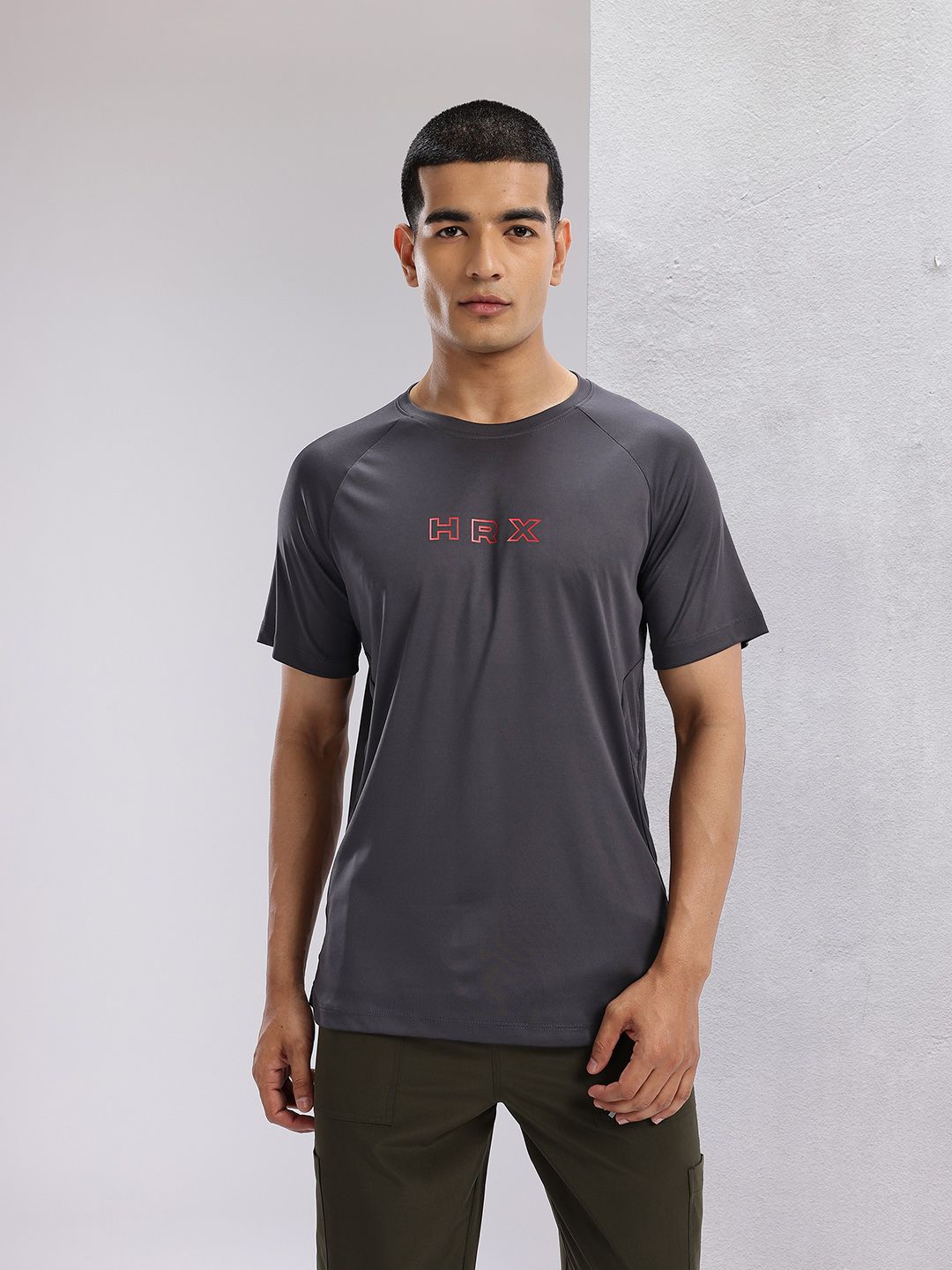 HRX by Hrithik Roshan Brand Logo Rapid-Dry Training T-shirt