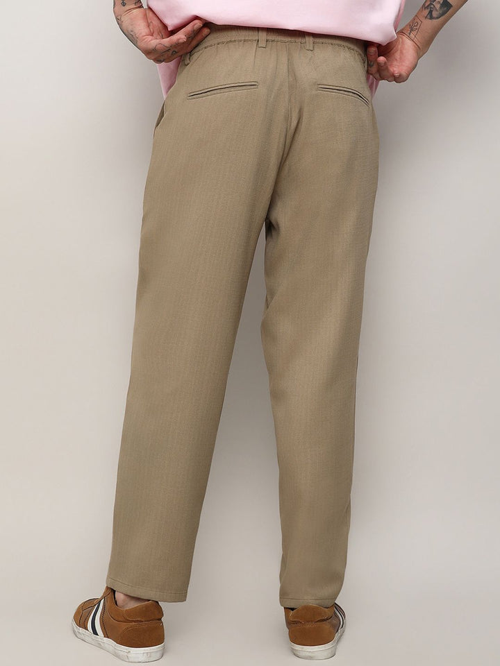 Kampus Sutra Lelaki Santai Mid Rise Rise Easy Wash Cotton Trousers