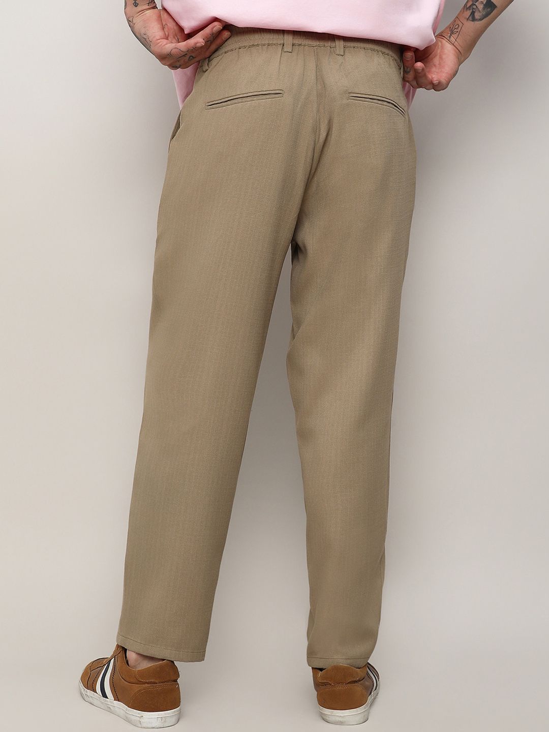 Kampus Sutra Lelaki Santai Mid Rise Rise Easy Wash Cotton Trousers