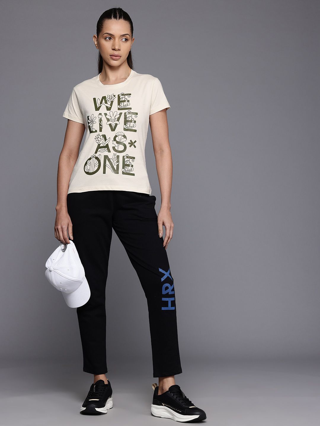 HRX by Hrithik Roshan Typography Printed Pure Cotton T-shirt