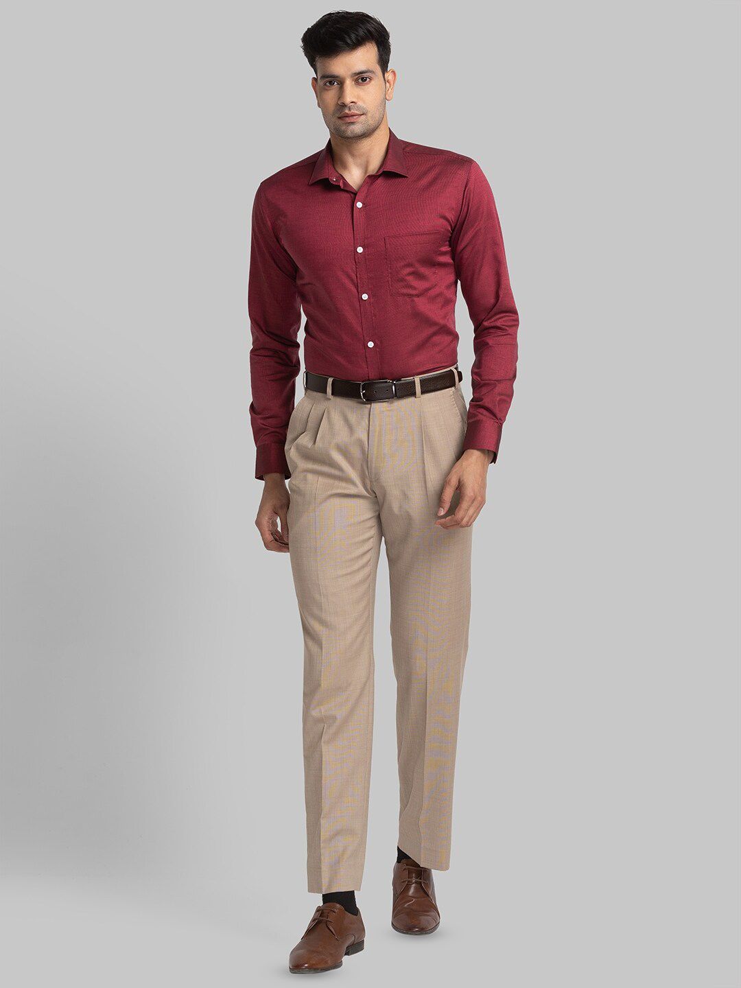 Park Avenue Spread Collar Long Sleeves Organic Cotton Slim Fit Formal Shirt