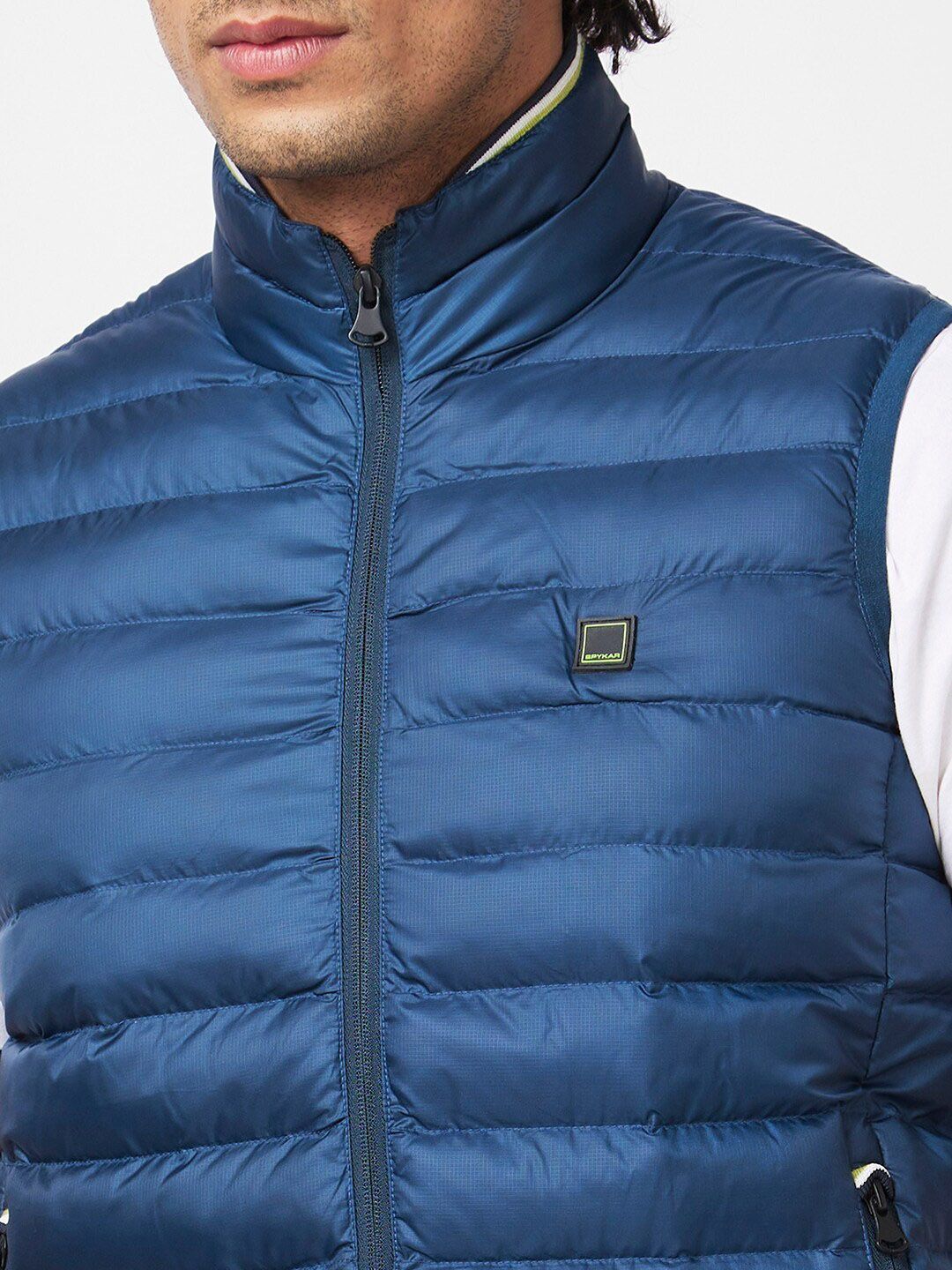 SPYKAR Mock Collar Slim Fit Cotton Puffer Jacket