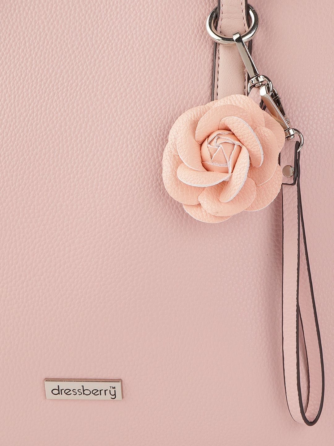DressBerry Pink Solid Shoulder Bag