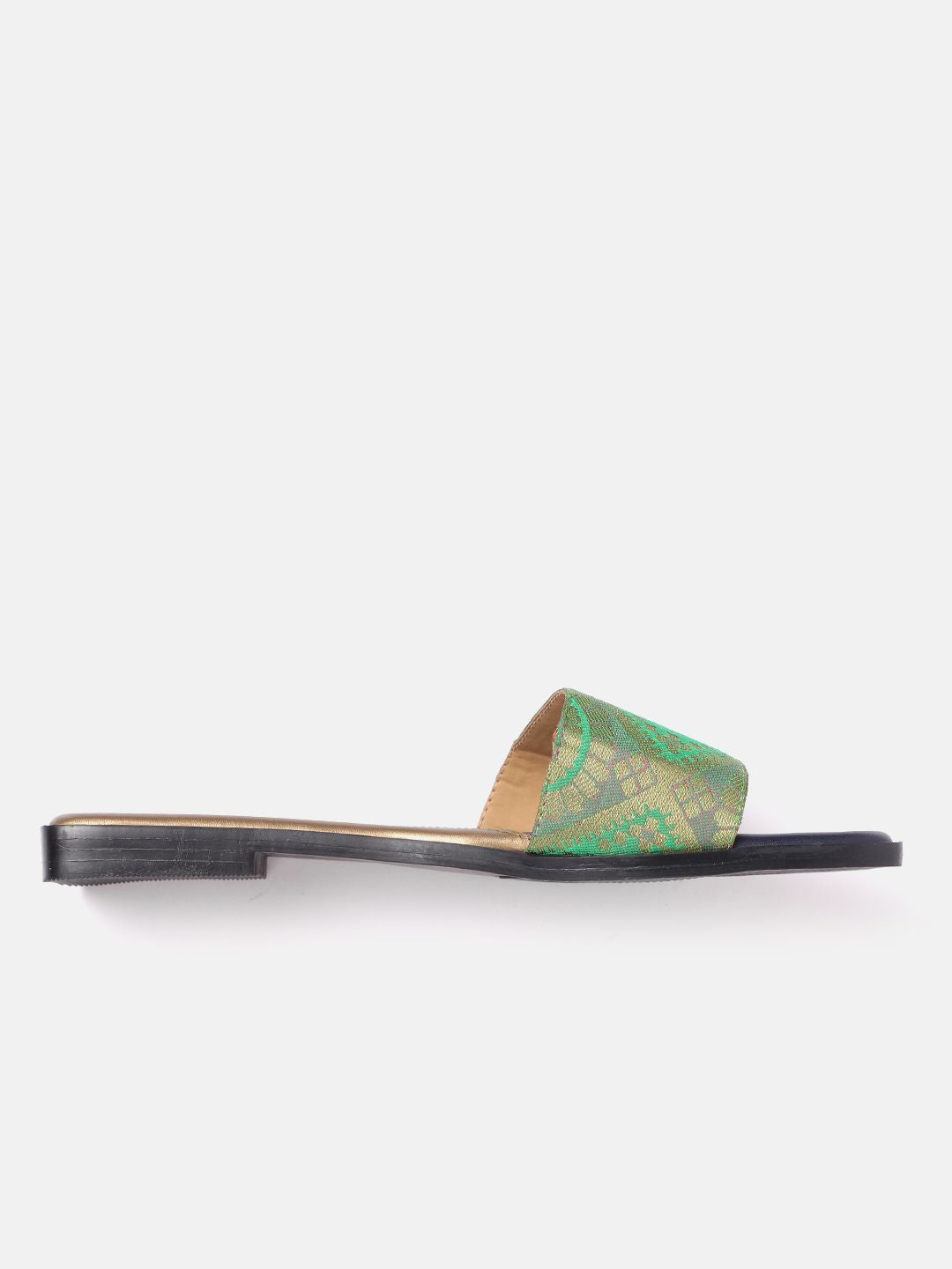 Anouk Women Woven Design Ethnic Open Toe Flats