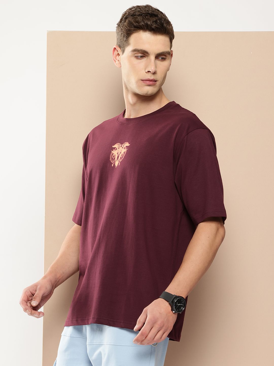 Difference of Opinion Men Graphic Printed Oversized T-shirt