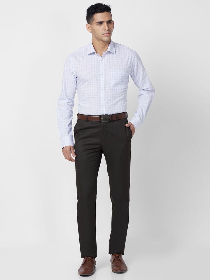Park Avenue Pure Cotton Slim Fit Opaque Checked Formal Shirt