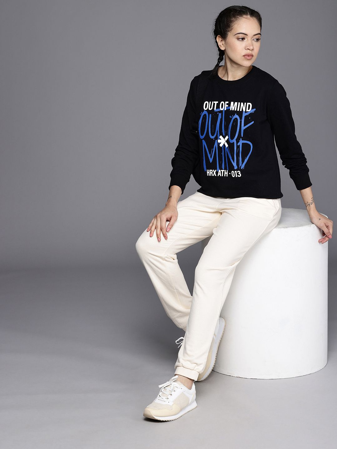 HRX by Hrithik Roshan Antimicrobial Finish & Rapid-Dry Printed Lifestyle Sweatshirt