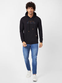 SPYKAR Typography Printed Hooded Sweatshirt