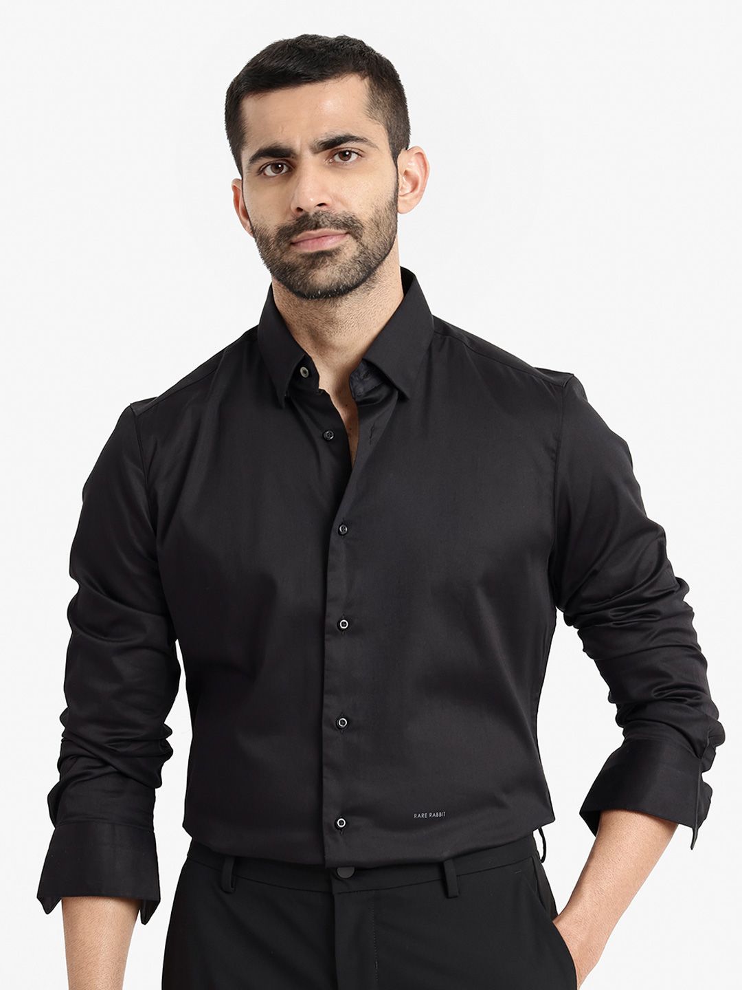 RARE RABBIT Men Como Slim Fit Formal Cotton Shirt