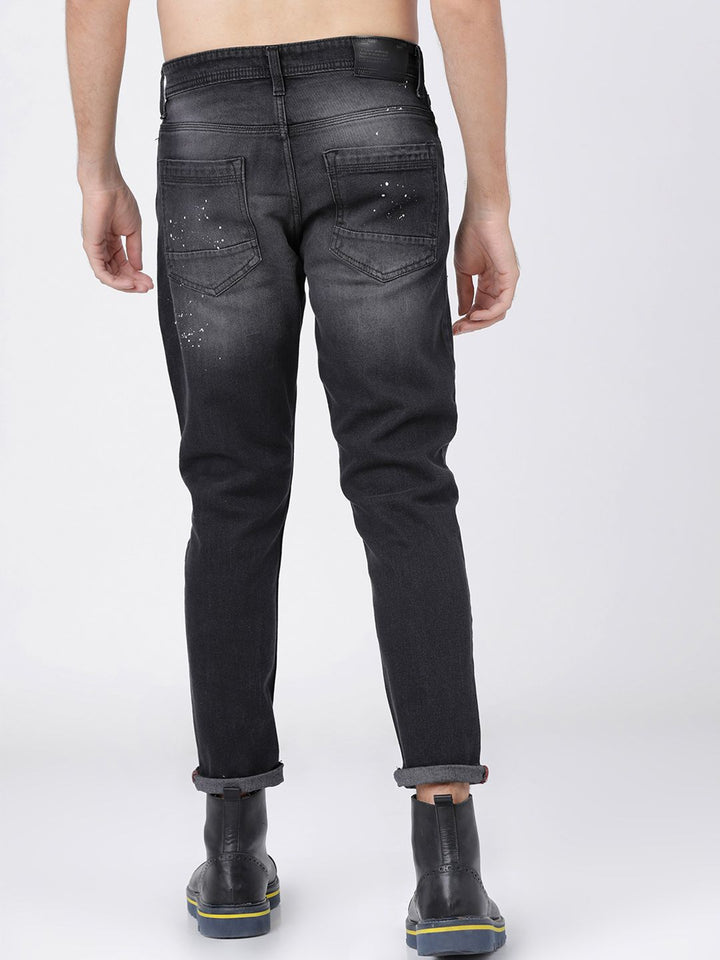 LOCOMOTIVE Men Black Slim Tapered Fit Mid-Rise Clean Look Stretchable Jeans