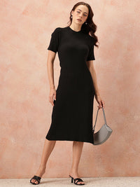 all about you Round Neck Sheath Midi Dress