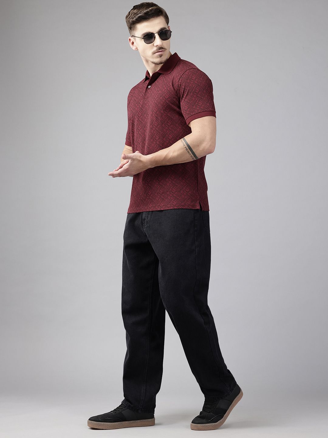 Park Avenue Printed Polo Collar T-shirt