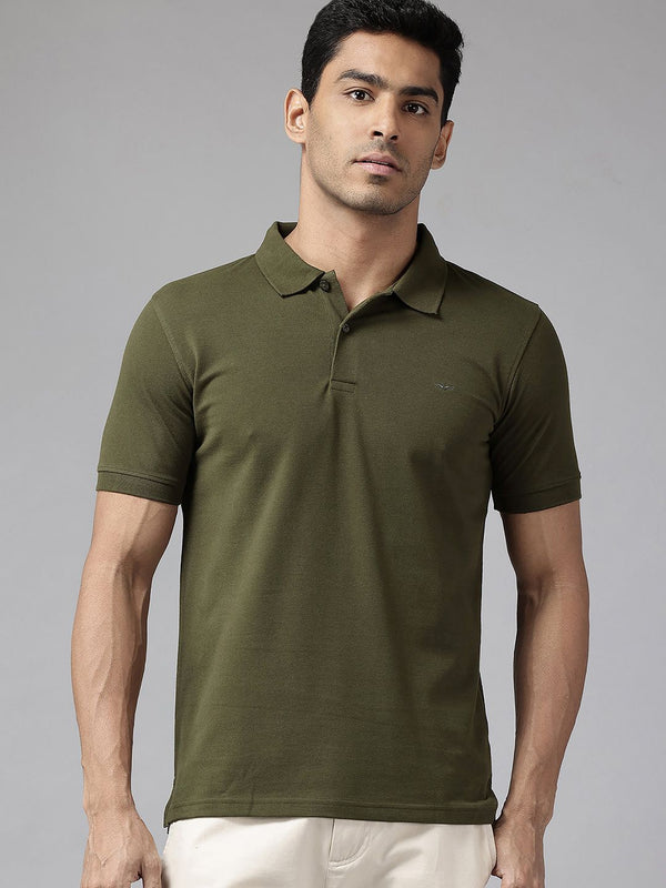 T-shirt kolar polo pepejal Park Avenue