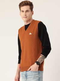 Monte Carlo Woolen Sweater Vest with Brand Logo Detail