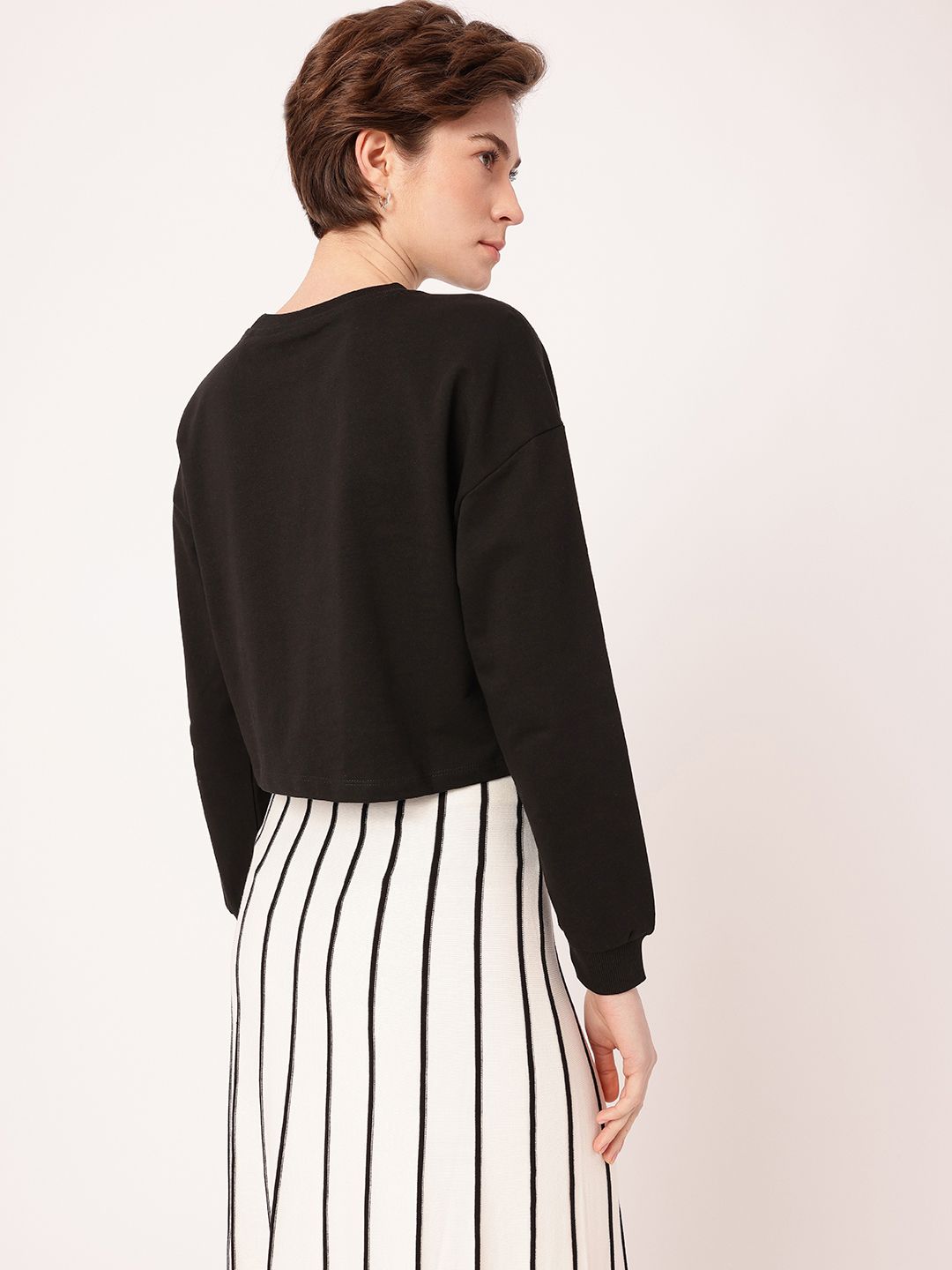 DressBerry Embellished Cotton Terry Relaxed Fit Sweatshirt