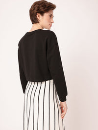 DressBerry Embellished Cotton Terry Relaxed Fit Sweatshirt