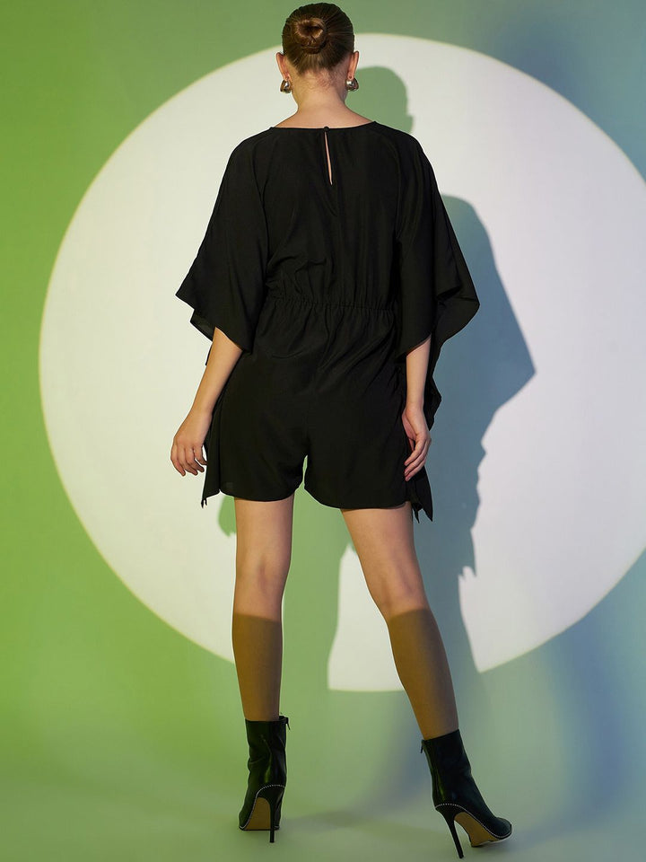 Berrylush V-Neck Gathered Playsuit