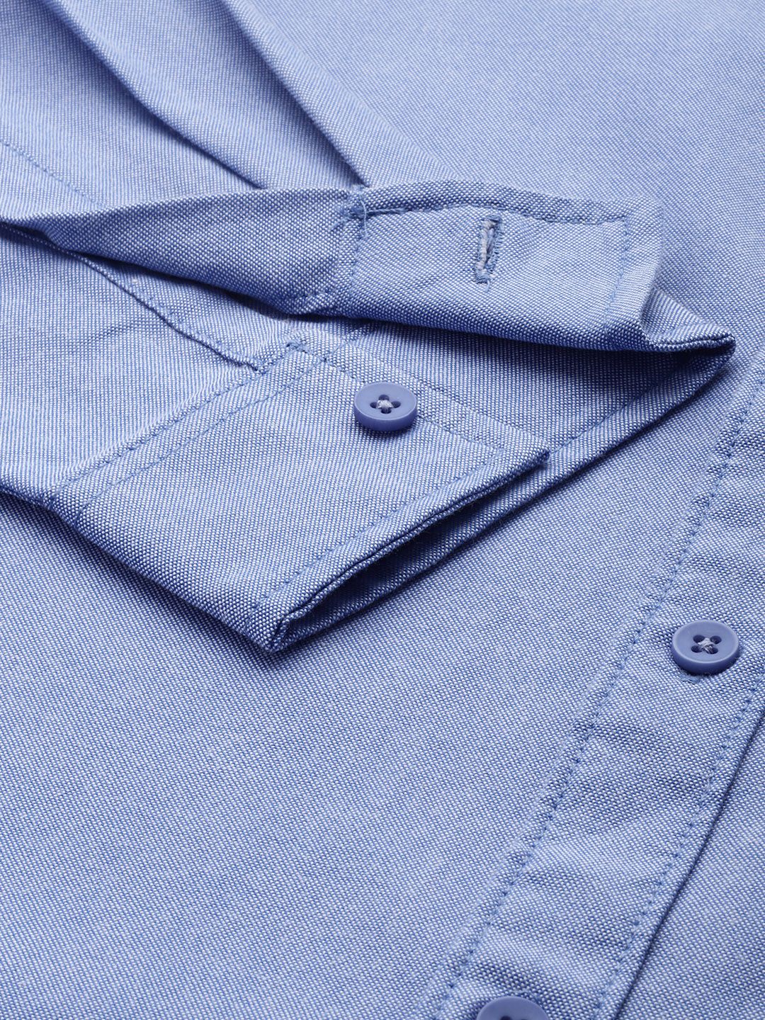 The Indian Garage Co Men Slim Fit Solid Oxford Shirt