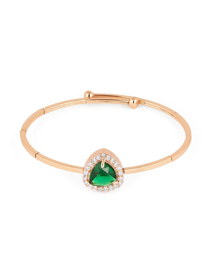 Zaveri Pearls Rose Gold Plated Cubic Zirconia Gelang Kada