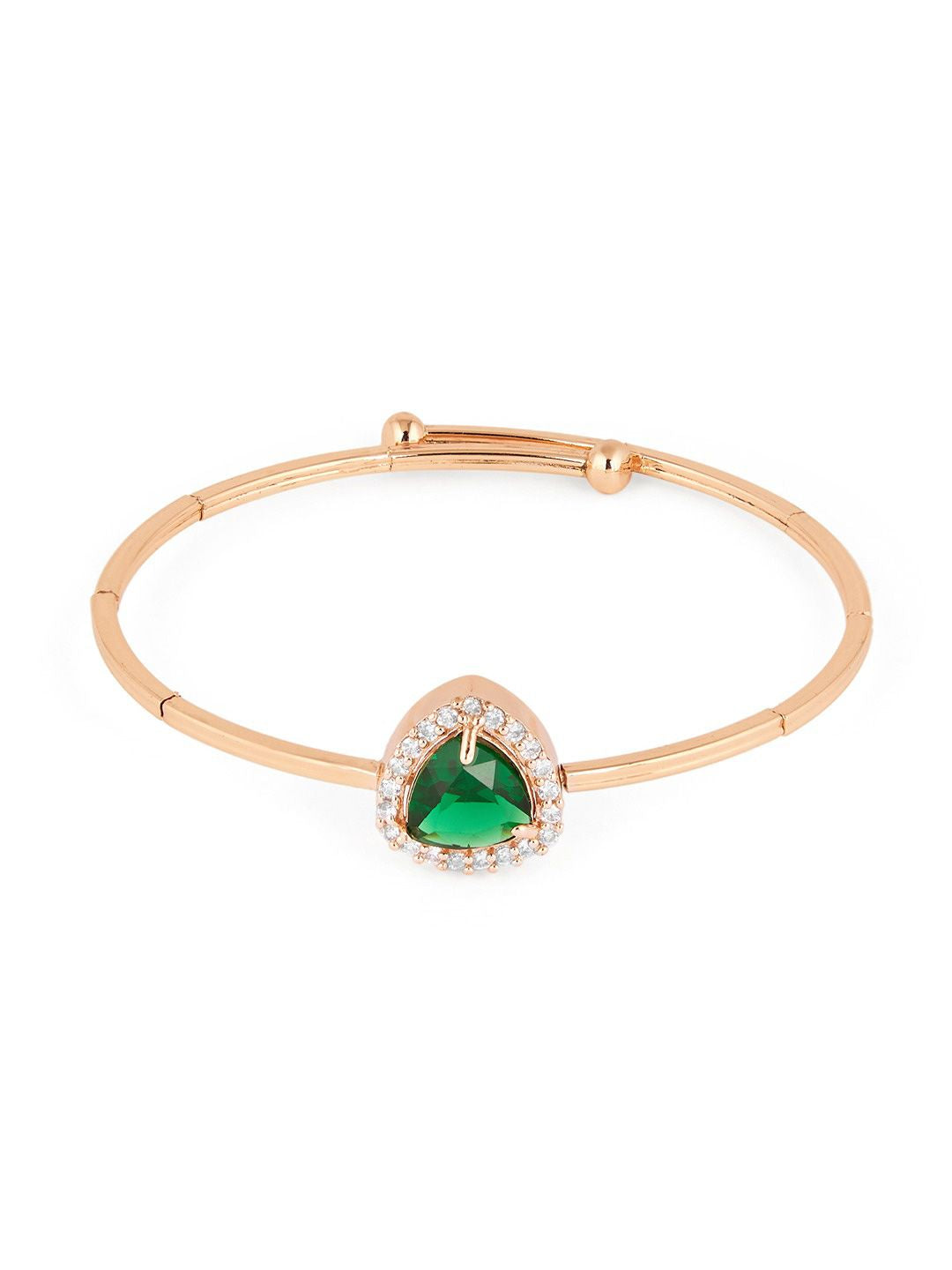 Zaveri Pearls Rose Gold Plated Cubic Zirconia Gelang Kada