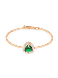 Zaveri Pearls Rose Gold Plated Cubic Zirconia Gelang Kada